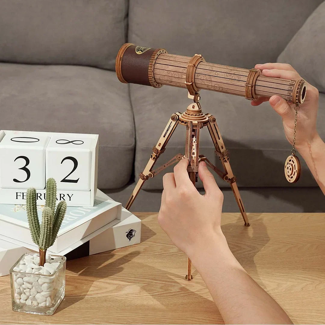 Robotime ROKR Monocular Telescope 3D Wooden Puzzle ST004 - Image 3