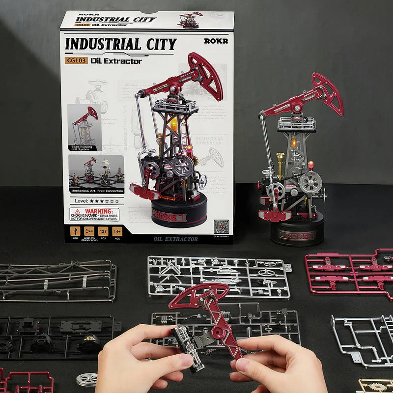Robotime ROKR Oil Extractor Mechanical 3D Puzzle CGL03 - Image 5