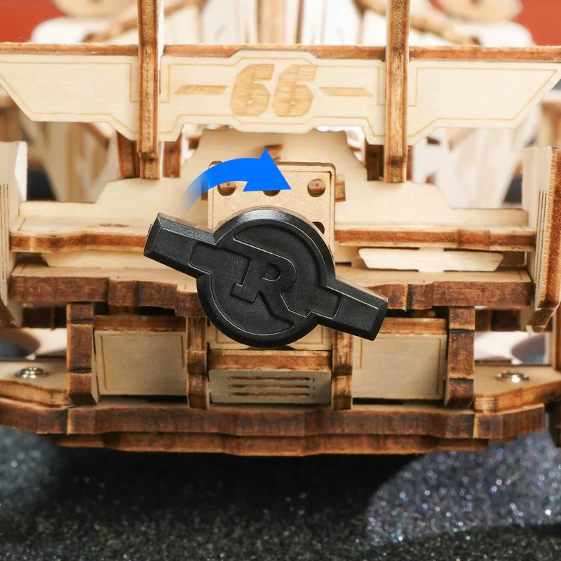 Robotime ROKR Racing Car 3D Wooden Puzzle LK505 - Image 4