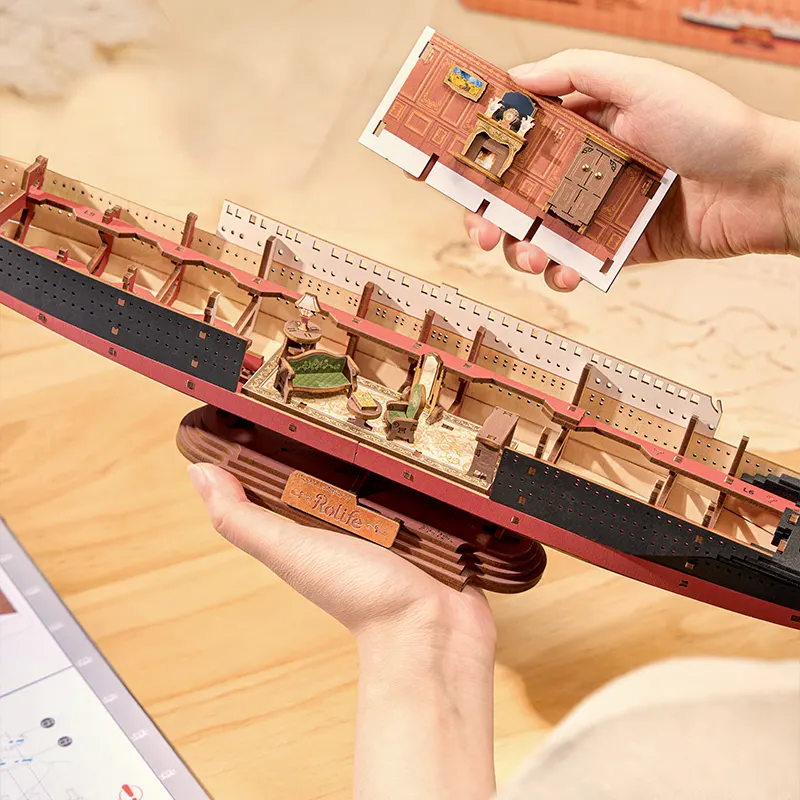 Robotime Rolife 1912 ·Eternal Atlantic Voyager 3D Wooden Puzzle TGL02 (Back Order) - Image 5