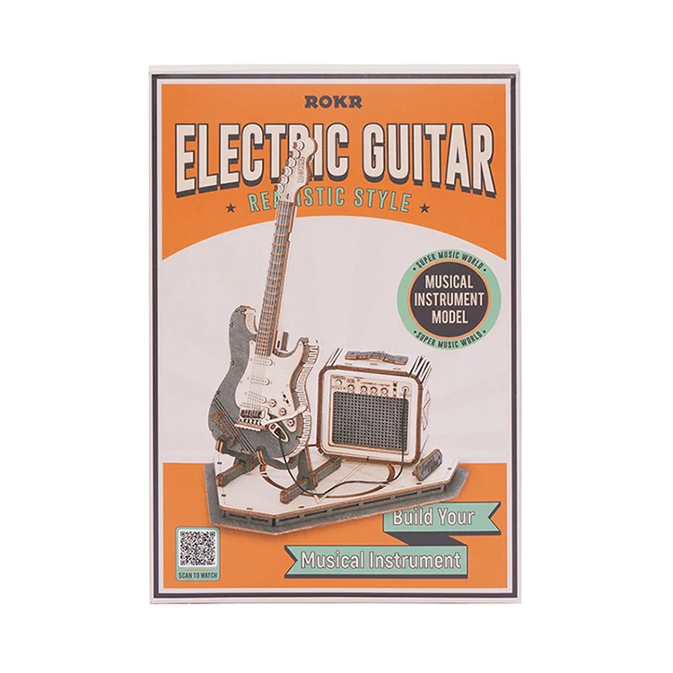 Robotime ROKR 3D Wooden Puzzle Electric Guitar TG605K - Image 7