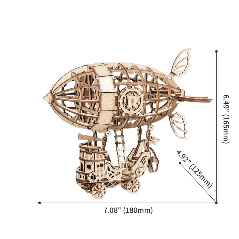 Robotime Rolife Airship Model 3D Wooden Puzzle TG407 - Image 4