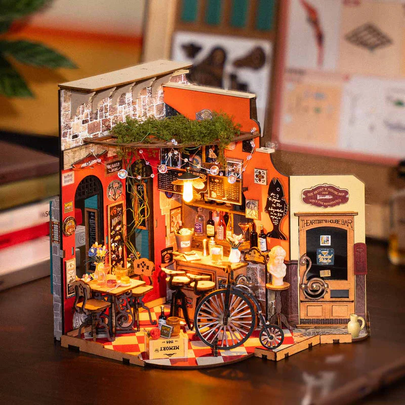 Robotime Rolife Cheers Bar & Dining DIY Miniature House DG173 (Back Order) - Image 5
