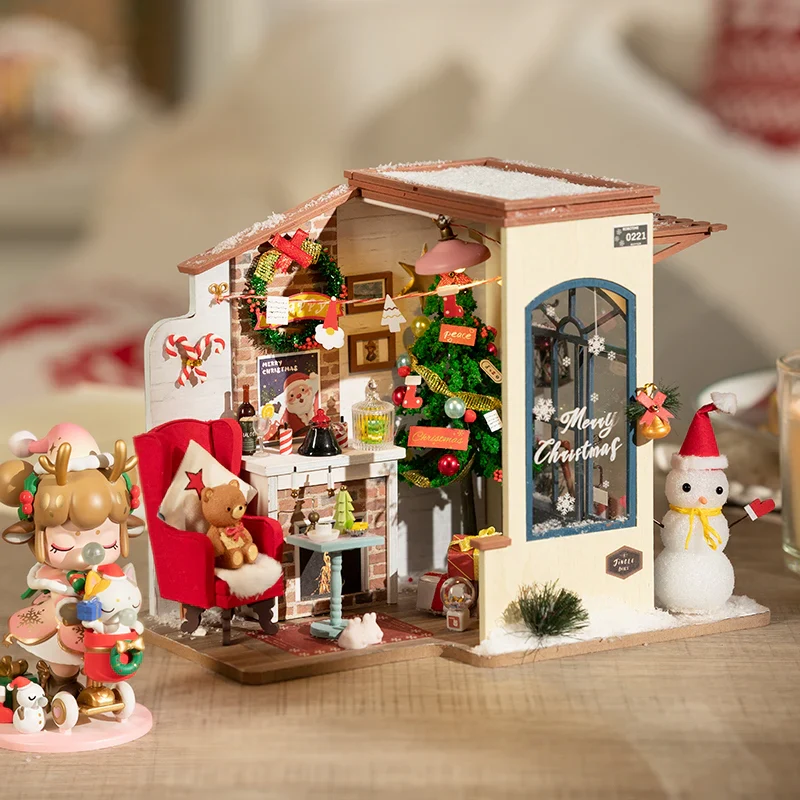 Robotime Rolife Christmas Snow House DG18 - Image 2