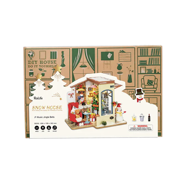 Robotime Rolife Christmas Snow House DG18 - Image 7