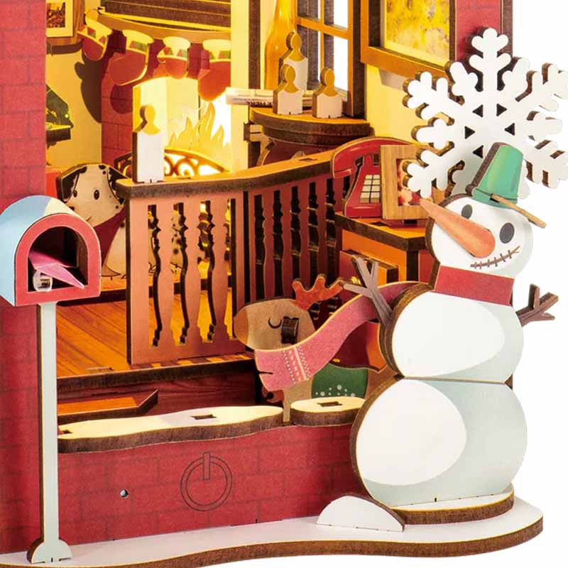 Robotime Rolife DIY Christmas Indoor Scene Book Nook Shelf Insert TGC07 - Image 4