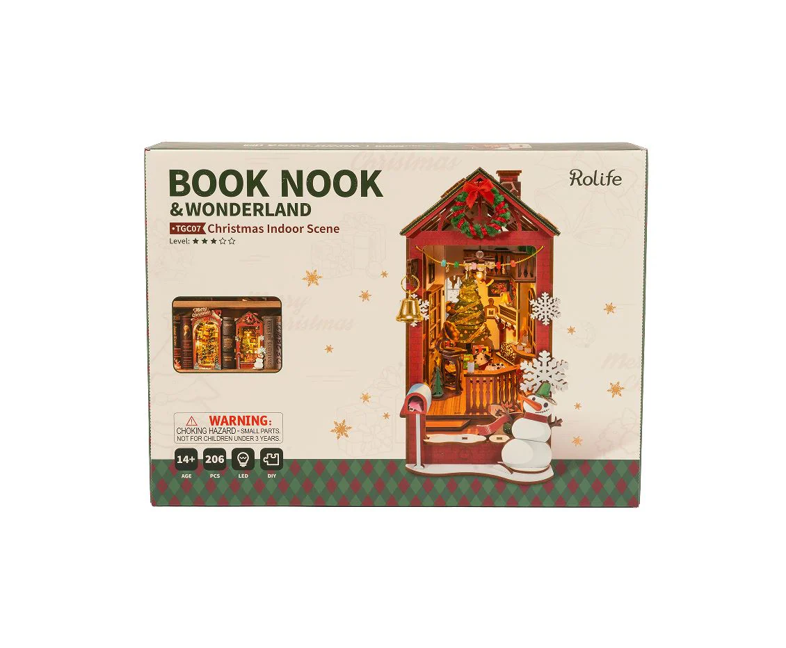 Robotime Rolife DIY Christmas Indoor Scene Book Nook Shelf Insert TGC07 - Image 7
