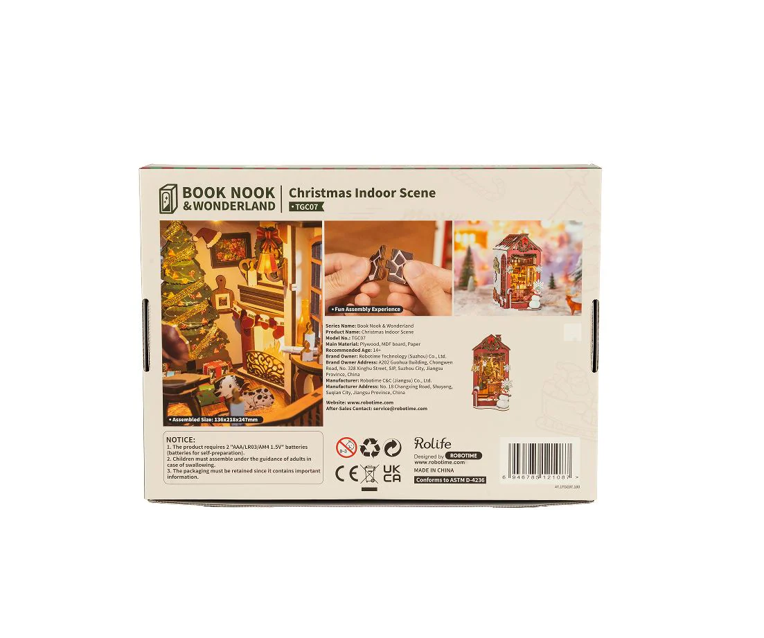 Robotime Rolife DIY Christmas Indoor Scene Book Nook Shelf Insert TGC07 - Image 8