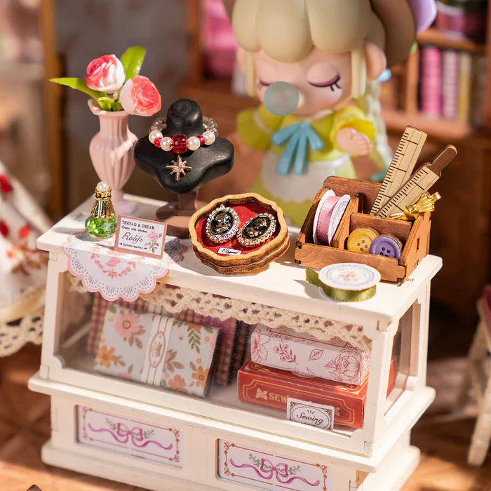 Robotime Rolife Elsa's Tailoring DIY Miniature House DG178 - Image 3