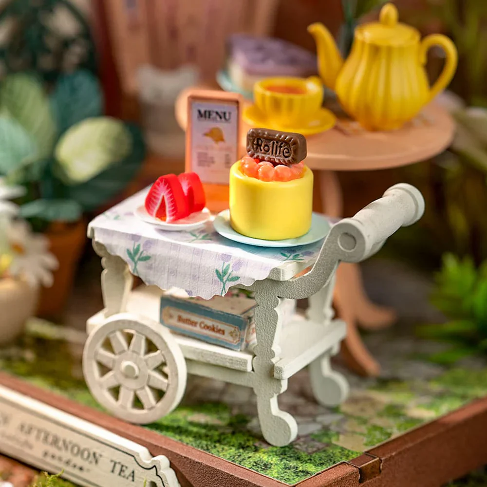 Robotime Rolife Fancy Tea Yard DIY Miniature House DS038 - Image 4