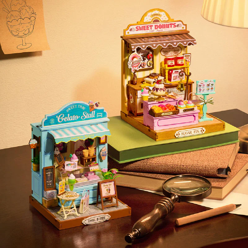 Robotime Rolife Gelato Stall DIY Miniature House DS052 (Pre-Order) - Image 3