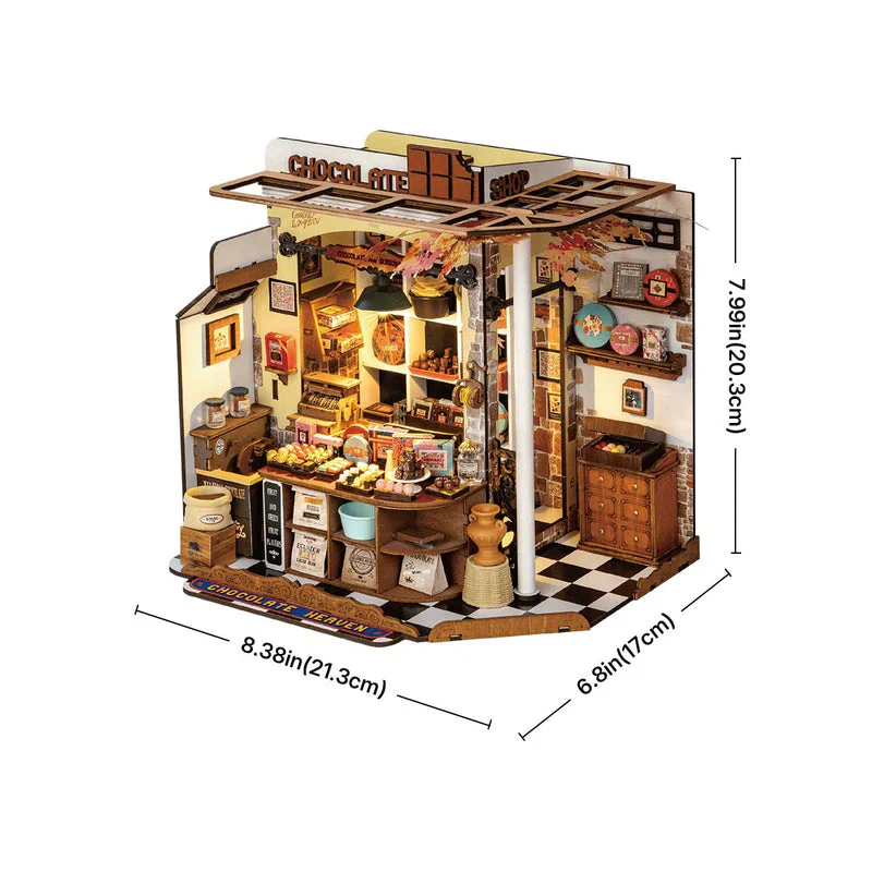 Robotime Rolife Henry's Chocolate DIY Miniature House DG174 (Back Order) - Image 6