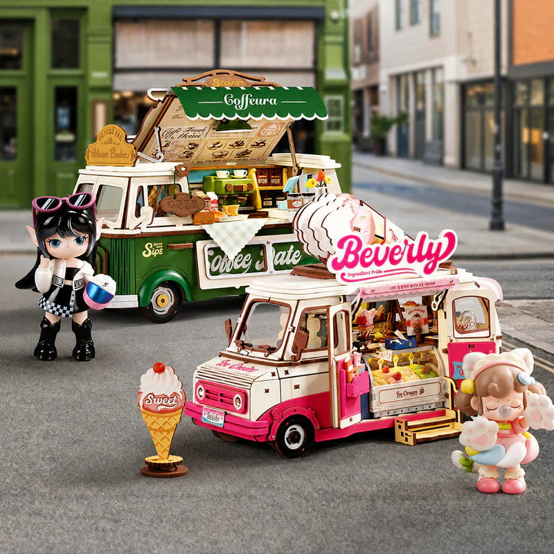 Robotime Rolife Leo's Coffee Truck 3D Wooden Puzzle TGS07 (Pre-Order) - Image 5