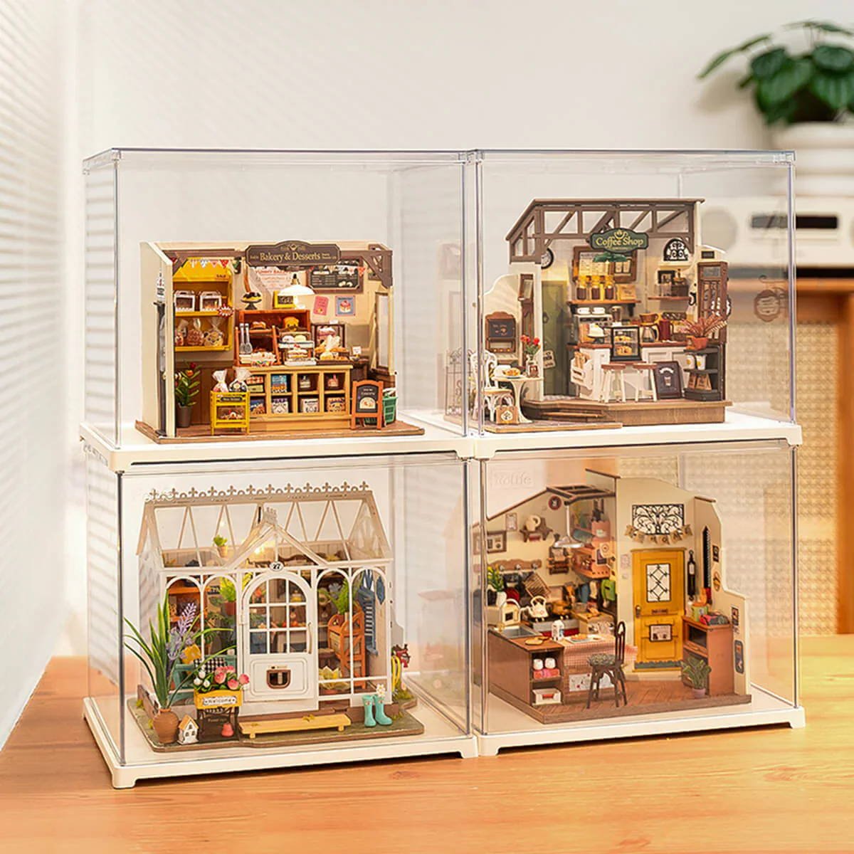 Robotime Rolife Miniature House Display Box DF03L - Image 4