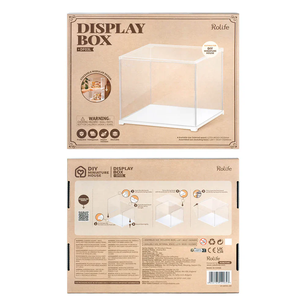 Robotime Rolife Miniature House Display Box DF03L - Image 8