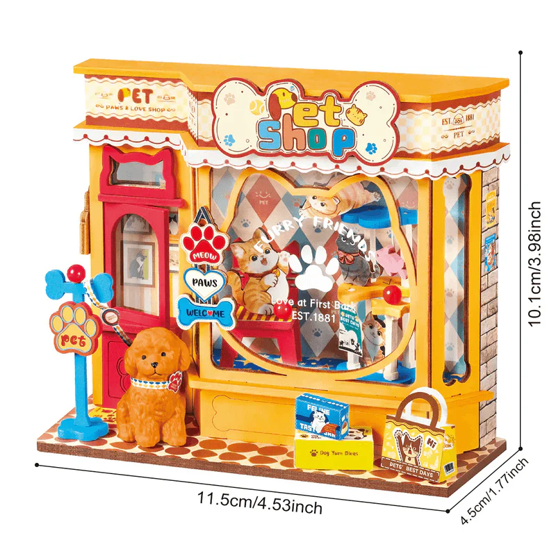 Robotime Rolife Pawfect Pet Shop DIY Miniature House DS045 (Pre-Order) - Image 6