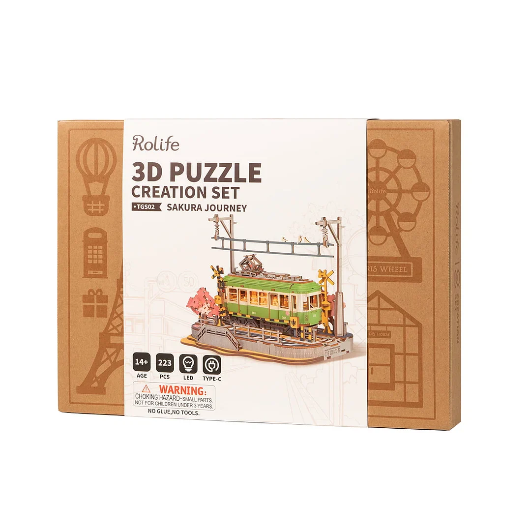 Robotime Rolife Sakura Journey 3D Wooden Puzzle TGS02 - Image 8