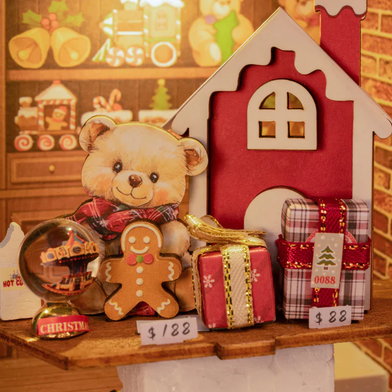 Robotime Rolife Santa's Toy Shop 3D Wooden Puzzle DP006 - Image 3