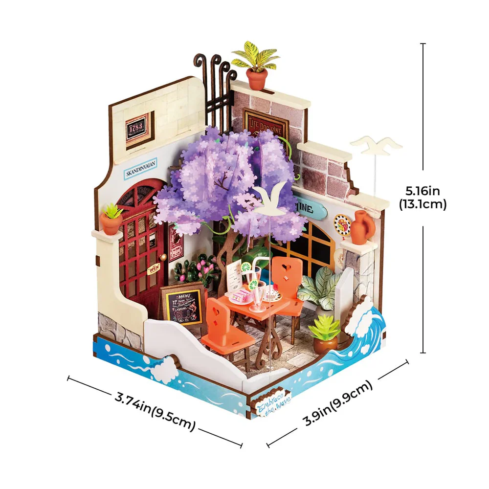 Robotime Rolife Sea Holiday Restaurant DIY Miniature House DS039 - Image 6