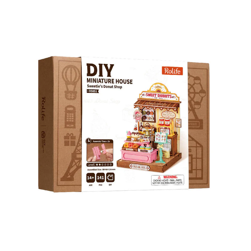 Robotime Rolife Sweetie's Donut Shop DIY Miniature House DS051 (Pre-Order) - Image 7