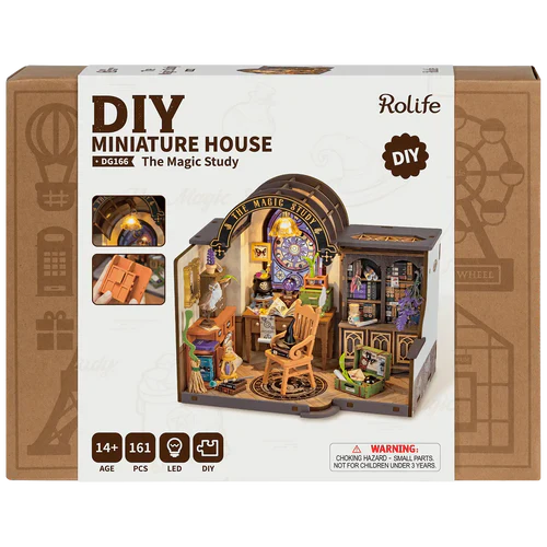 Robotime Rolife The Magic Study House DIY Miniature House Kit DG166 - Image 10