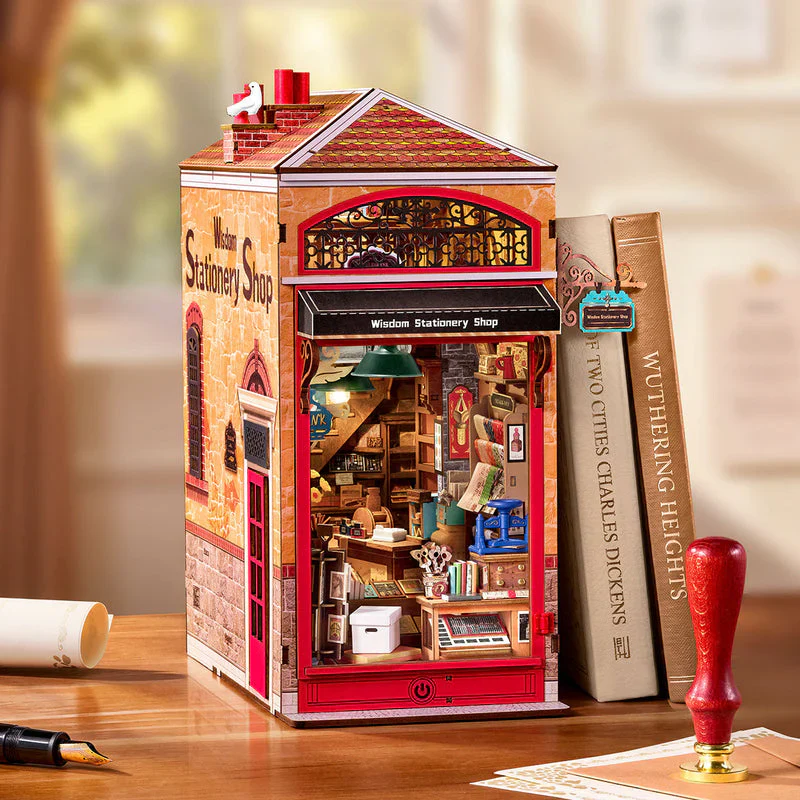 Robotime Rolife Wisdom Stationery Shop Book Nook TGB19 (Pre-Order) - Image 3