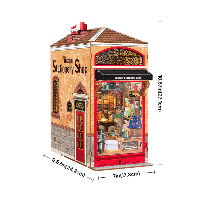 Robotime Rolife Wisdom Stationery Shop Book Nook TGB19 (Pre-Order) - Image 7