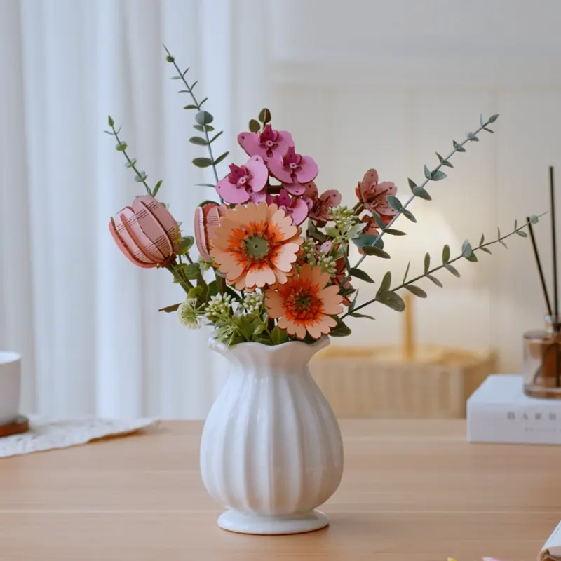 Robotime Rowood DIY Wooden Flower Sakura 3D Wooden Puzzle TW101 - Image 5