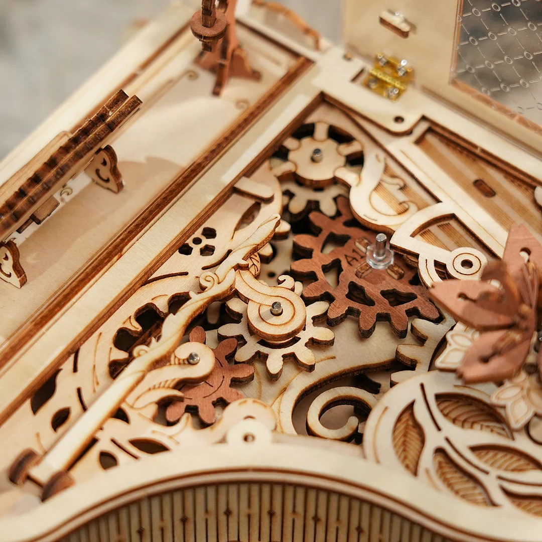 Robotime ROKR Magic Piano Mechanical Music Box 3D Wooden Puzzle AMK81 - Image 5