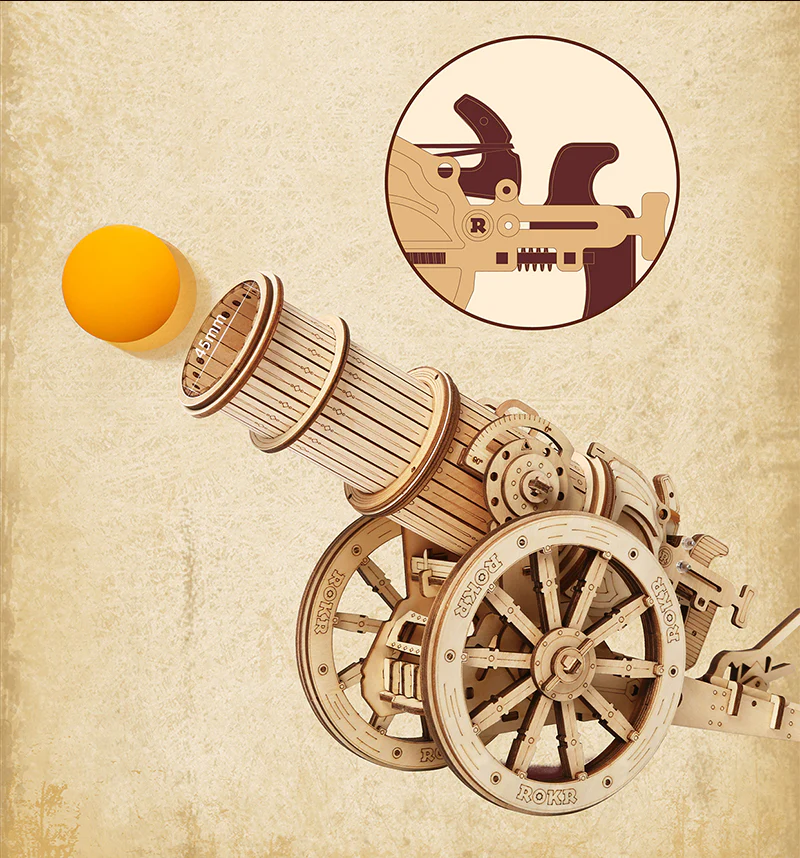 Robotime ROKR Wheeled Siege Artillery KW801 - Image 2