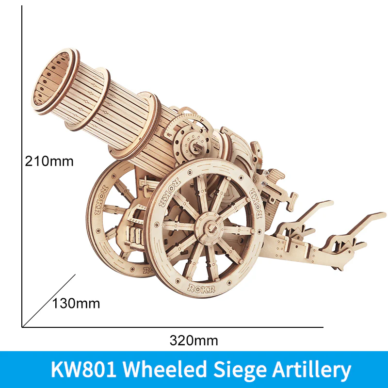 Robotime ROKR Wheeled Siege Artillery KW801 - Image 6