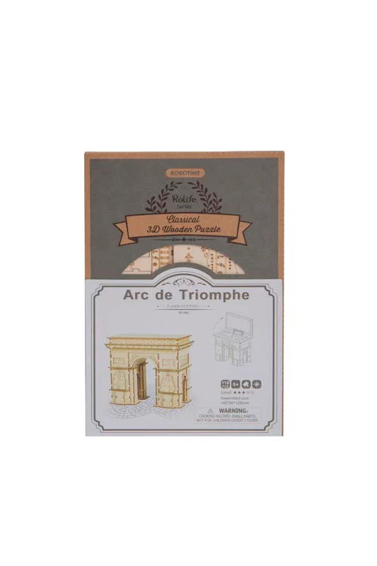 Robotime Rolife Arc de Triomphe TG502 3D Wooden Puzzle - Image 5