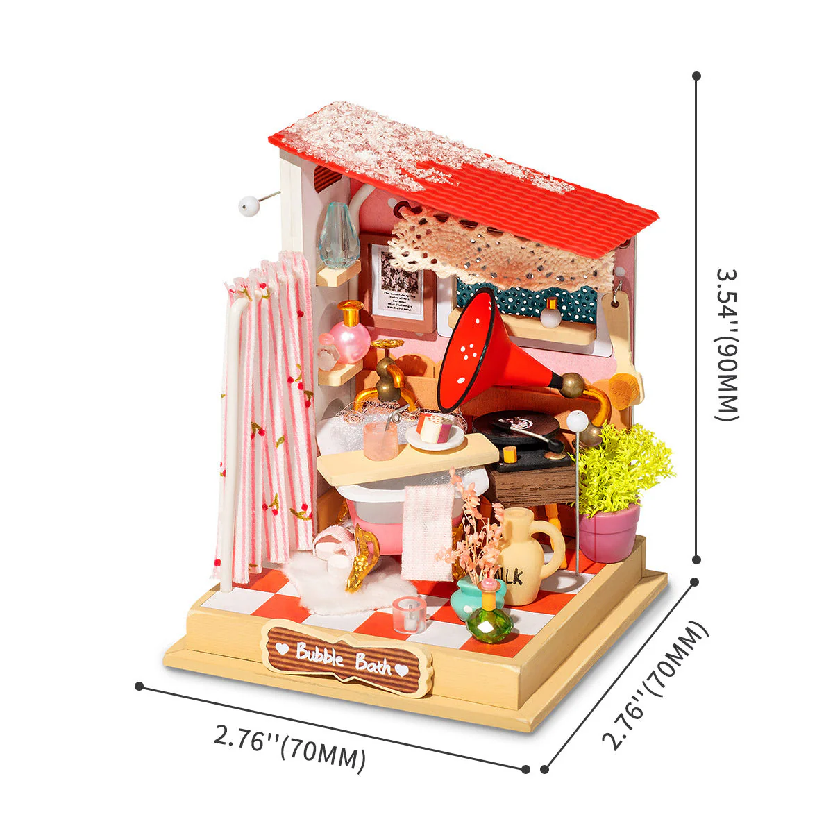 Robotime Rolife Bubble bath Bathroom Miniature Dollhouse Kit DS018 - Image 5