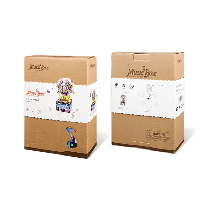 Robotime Rolife DIY Music Box AM402 - Ferris Wheel - Image 3