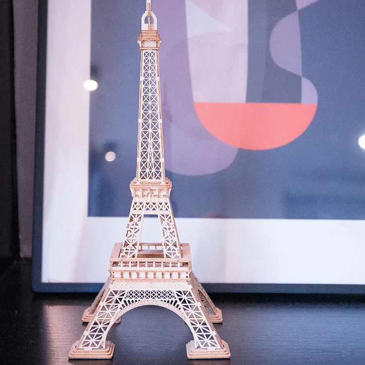 Robotime Rolife Eiffel Tower TG501 Architecture 3D Wooden Puzzle - Image 2