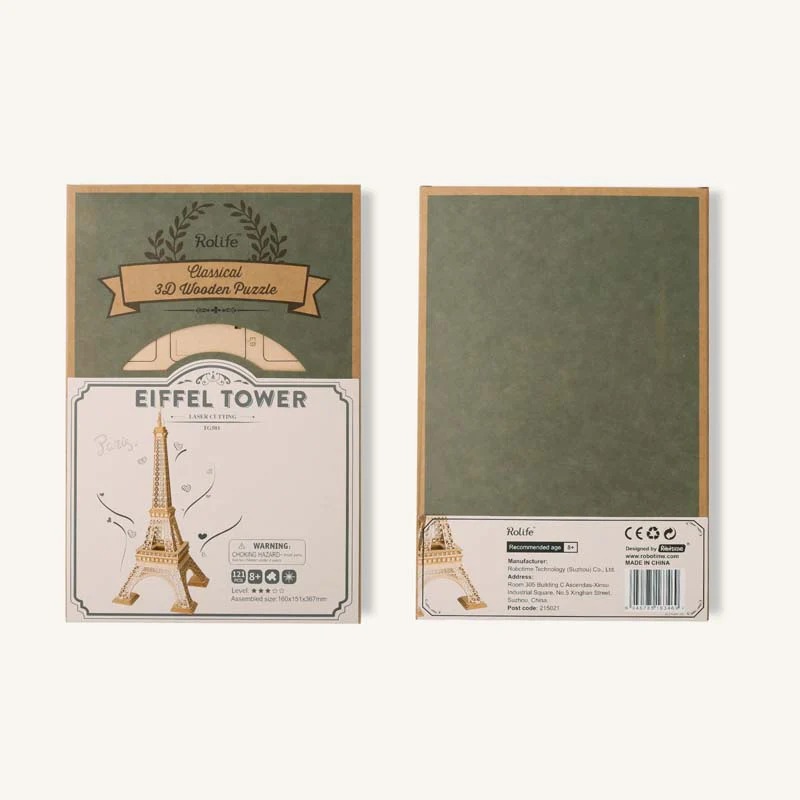 Robotime Rolife Eiffel Tower TG501 Architecture 3D Wooden Puzzle - Image 6