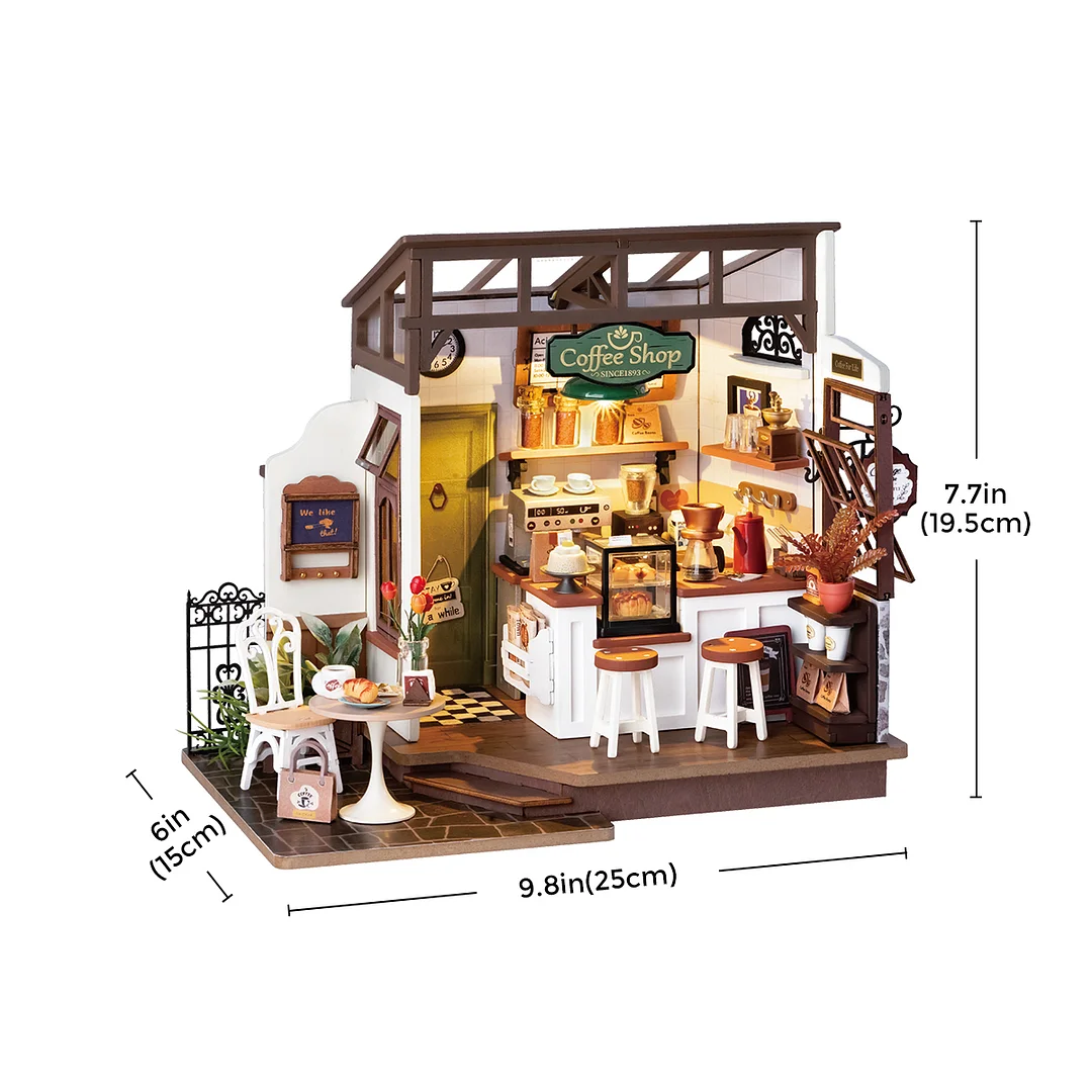 Robotime Rolife Flavory Café Miniature House kit DG162 - Image 6