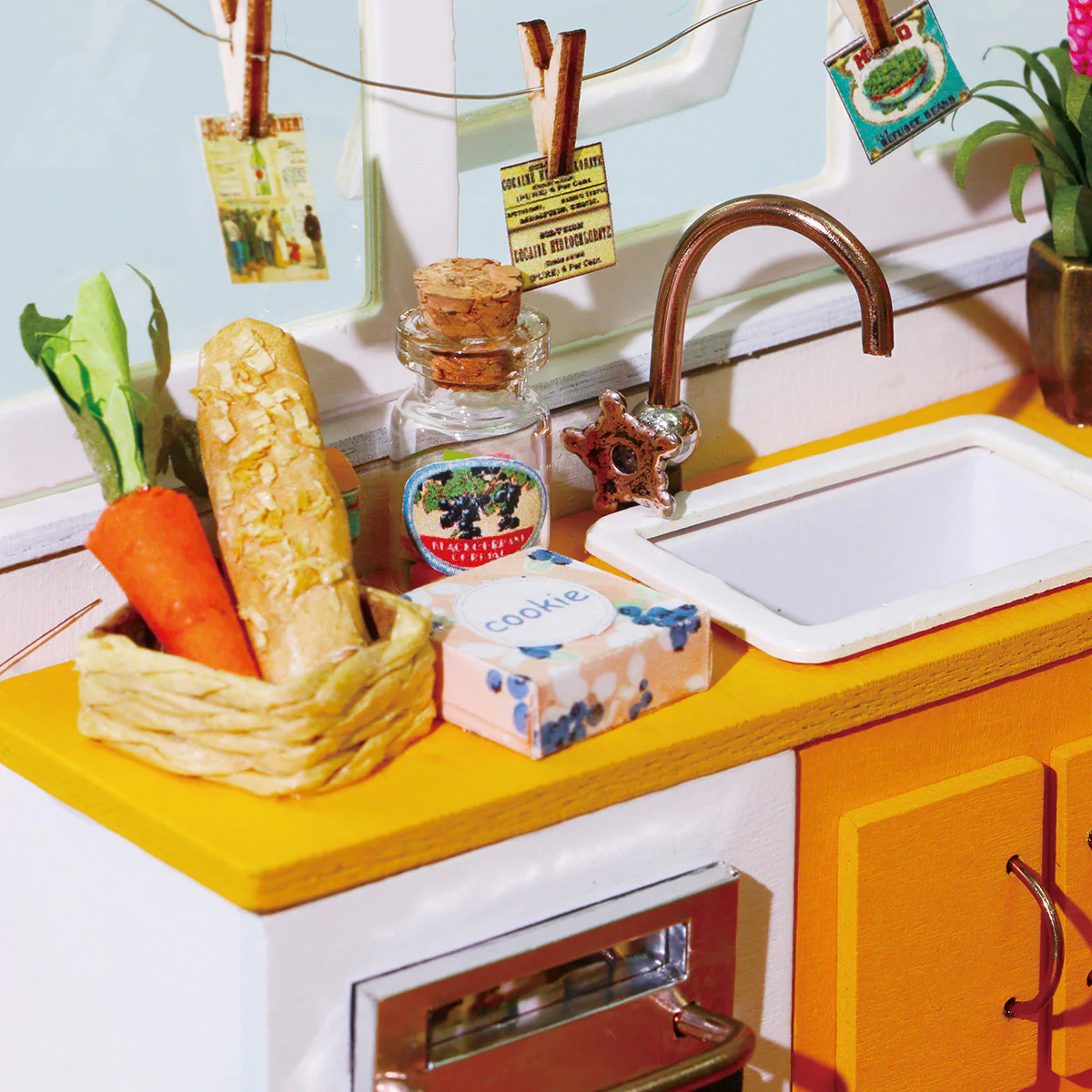 Robotime Rolife Jason's Kitchen Miniature Dollhouse Kit DG105 - Image 2