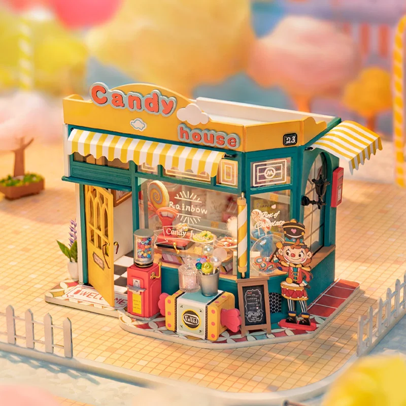 Robotime Rolife Rainbow Candy House DIY Miniature House DG158 - Image 2