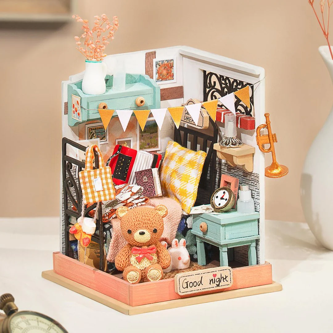 Robotime Rolife Sweet Dream Bedroom Miniature Dollhouse Kit DS016 - Image 2