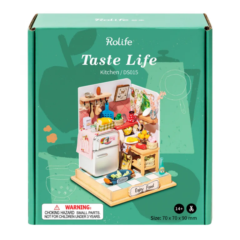 Robotime Rolife Taste Life (Kitchen) DIY Wooden Dollhouse DS015 - Image 6