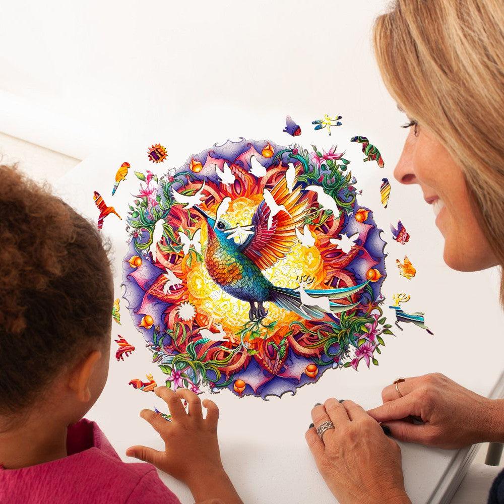 Woodbests - Mandala & Hummingbird 2 Wooden Jigsaw Puzzle (90-120pcs) - Image 6
