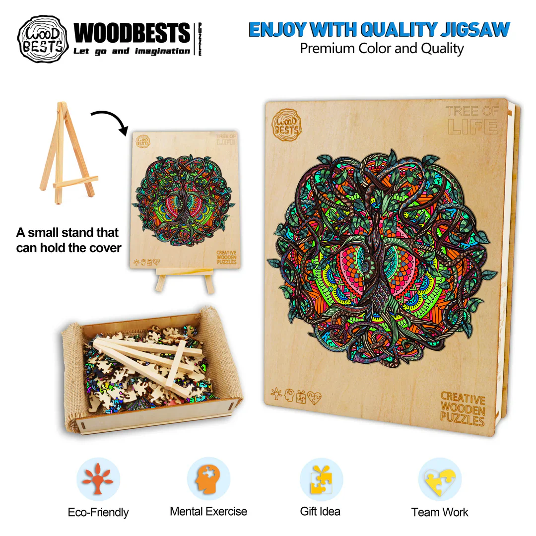 Woodbests - Tree Of Life Wooden Jigsaw Puzzle (160-200pcs) - Image 6