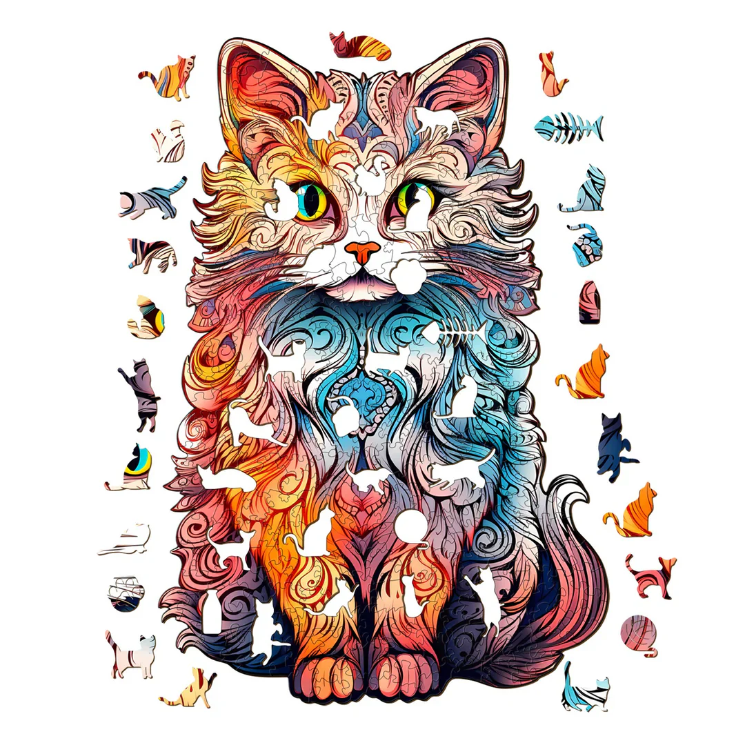 Woodbests - Persian Cat-2 Wooden Jigsaw Puzzle(250-300pcs) - Image 6