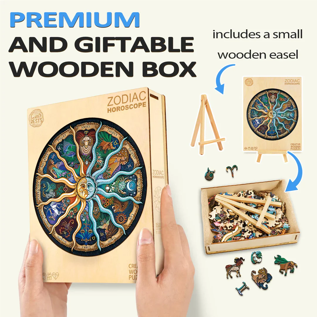 Woodbests - Constellation Horoscope Wooden Jigsaw Puzzle (90-120pcs) - Image 2
