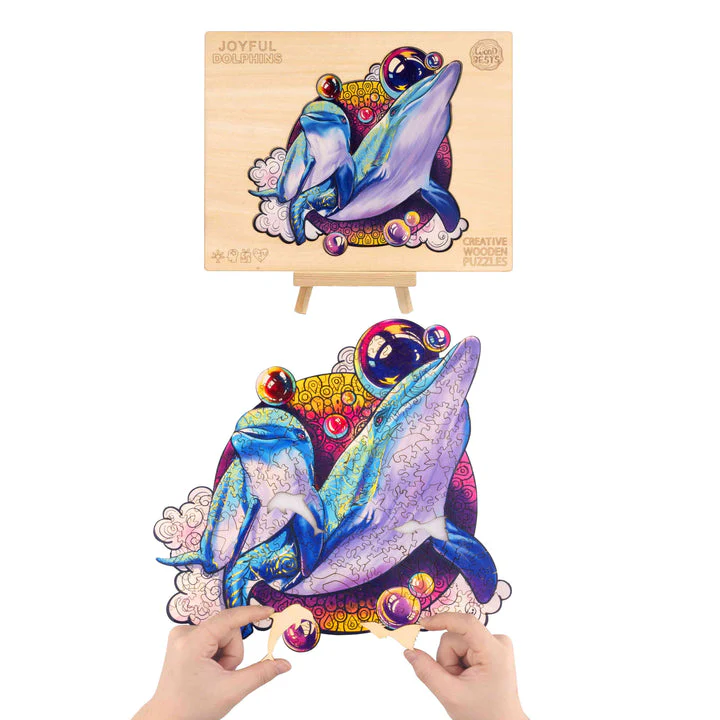 Woodbests - Joyful Dolphin Wooden Jigsaw Puzzle (90-120pcs) - Image 3