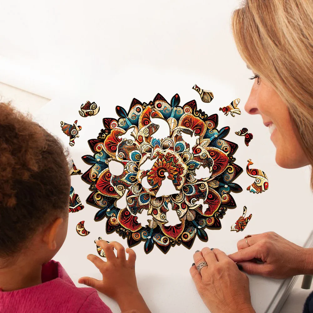 Woodbests - Mandala-6 Wooden Jigsaw Puzzle (160-200pcs) - Image 3
