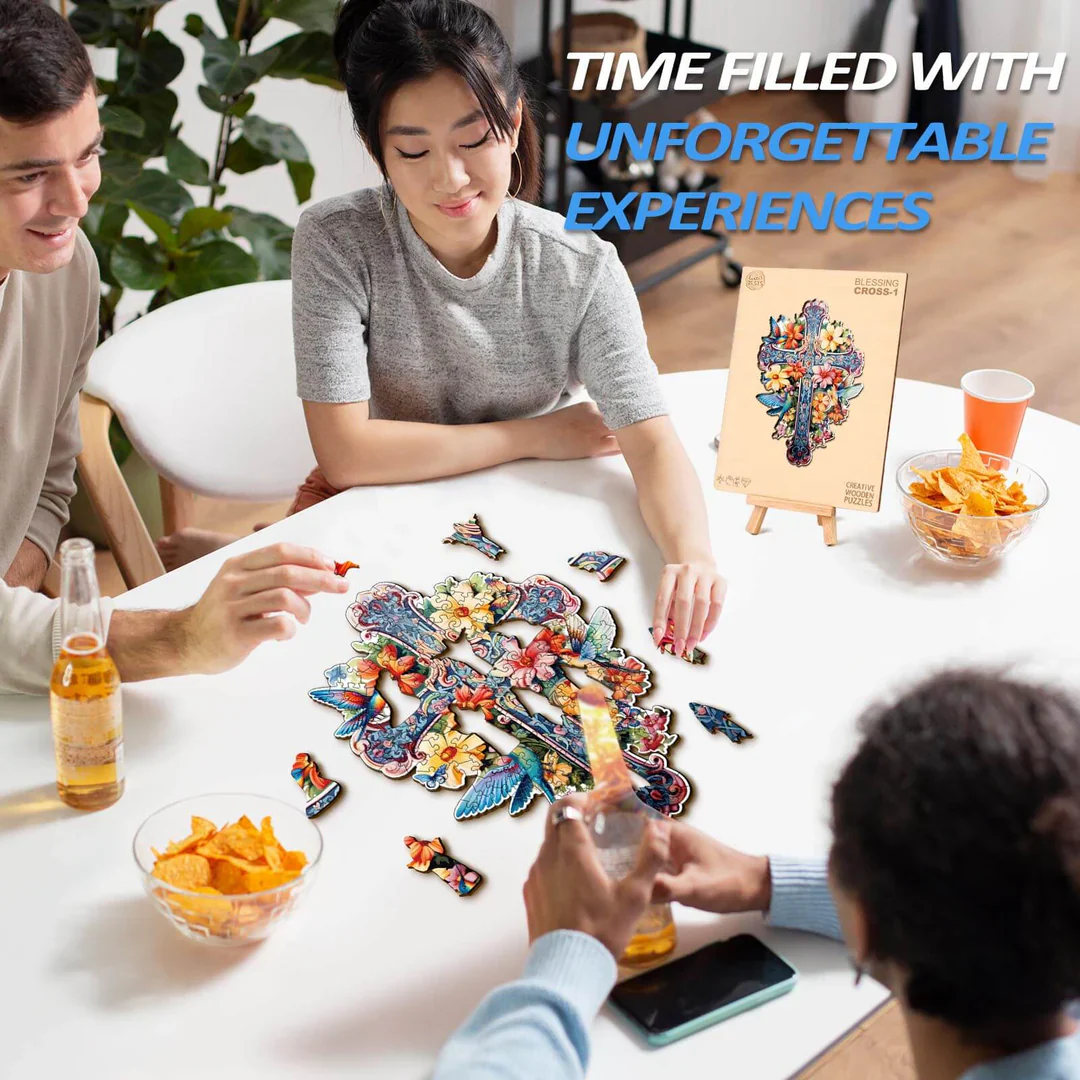 Woodbests - Blessing Cross-1 Wooden Jigsaw Puzzle (90-120pcs) - Image 6