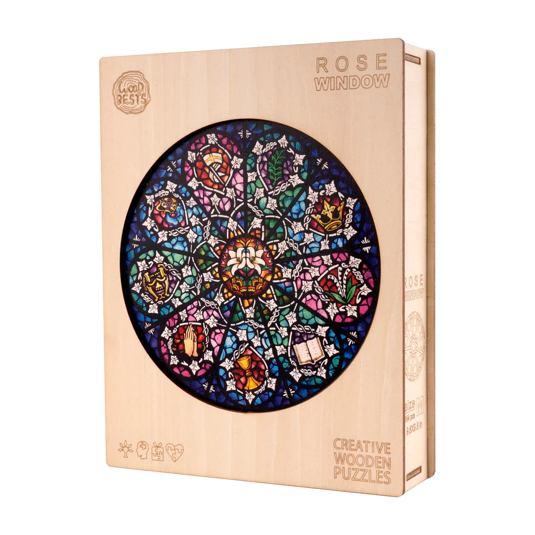 Woodbests - Rose Window Wooden Jigsaw Puzzle (160-200pcs) - Image 2