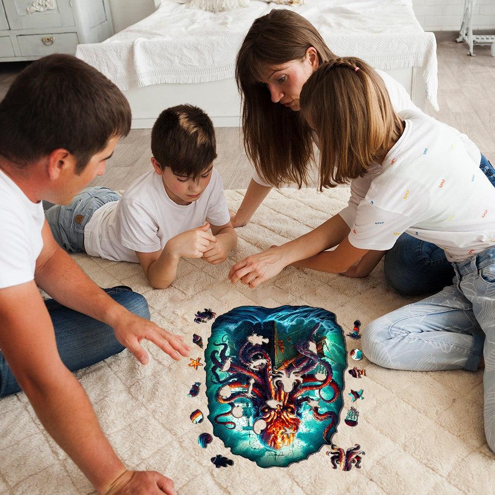 Woodbests - Octopus Monster Wooden Jigsaw Puzzle (160-200pcs) - Image 6